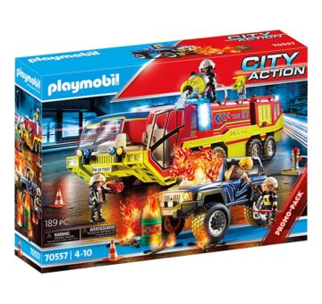 Playmobil Fire Engine With Truck 70557 – Storvyn Kids are Playmobil specialists in Perth, Western Australia - www.storvynkids.com.au