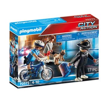 Playmobil Police Bicycle With Thief 70573 – Storvyn Kids are Playmobil specialists in Perth, Western Australia - www.storvynkids.com.au