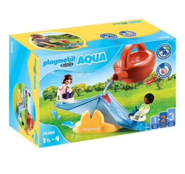 Playmobil 1.2.3 Water Seesaw With Watering Can 70269 – Storvyn Kids are Playmobil specialists in Perth, Western Australia - www.storvynkids.com.au