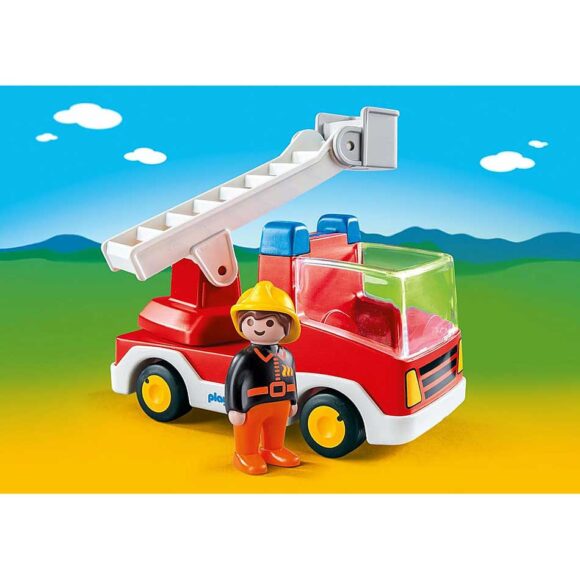 Playmobil 1.2.3 Ladder Unit Fire Truck 6967 – Storvyn Kids are Playmobil specialists in Perth, Western Australia - www.storvynkids.com.au